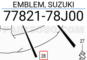 Suzuki 7782178J00 EMBLEM, SUZUKI