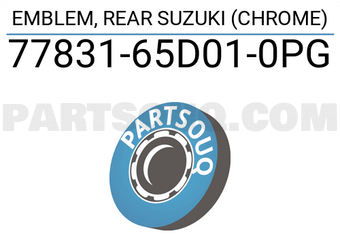 Suzuki 7783165D010PG EMBLEM, REAR SUZUKI (CHROME)