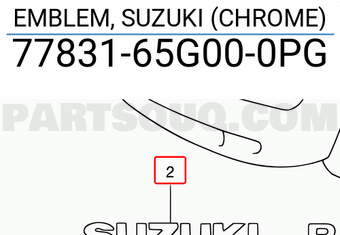 Suzuki 7783165G000PG EMBLEM, SUZUKI (CHROME)