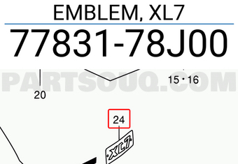 Suzuki 7783178J00 EMBLEM, XL7