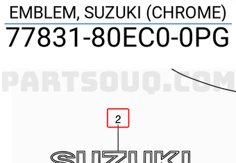 Suzuki 7783180EC00PG EMBLEM, SUZUKI (CHROME)