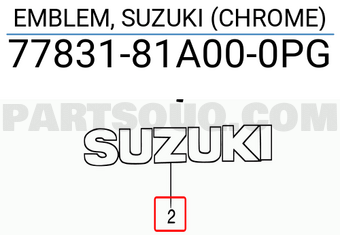 Suzuki 7783181A000PG EMBLEM, SUZUKI (CHROME)