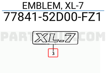 Suzuki 7784152D00FZ1 EMBLEM, XL-7