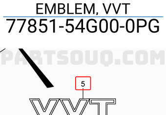 Suzuki 7785154G000PG EMBLEM, VVT