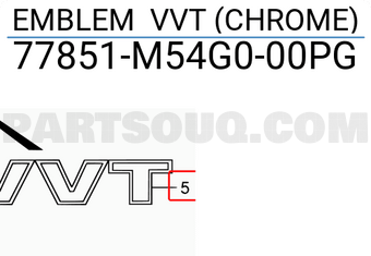 Suzuki 77851M54G000PG EMBLEM VVT (CHROME)