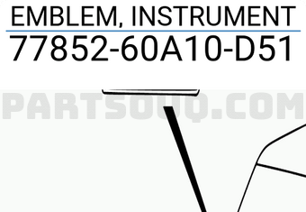 Suzuki 7785260A10D51 EMBLEM, INSTRUMENT