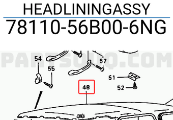 Suzuki 7811056B006NG HEADLININGASSY