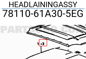 Suzuki 7811061A305EG HEADLAININGASSY