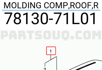Suzuki 7813071L01 MOLDING COMP,ROOF,R