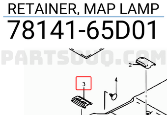 Suzuki 7814165D01 RETAINER, MAP LAMP