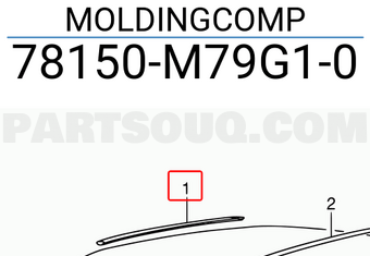 Suzuki 78150M79G10 MOLDINGCOMP