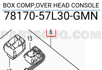 Suzuki 7817057L30GMN BOX COMP,OVER HEAD CONSOLE