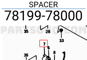 Suzuki 7819978000 SPACER