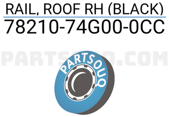 Suzuki 7821074G000CC RAIL, ROOF RH (BLACK)