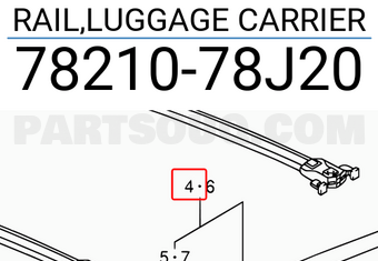Suzuki 7821078J20 RAIL,LUGGAGE CARRIER
