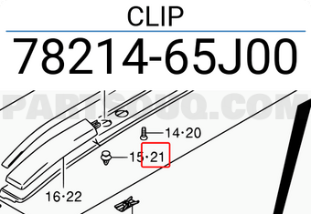 Suzuki 7821465J00 CLIP