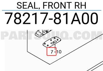 Suzuki 7821781A00 SEAL, FRONT RH
