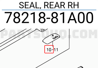 Suzuki 7821881A00 SEAL, REAR RH
