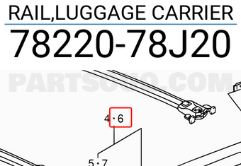 Suzuki 7822078J20 RAIL,LUGGAGE CARRIER