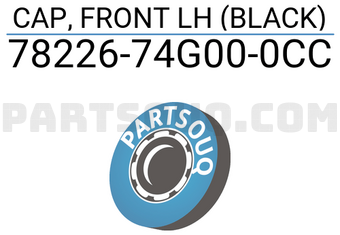 Suzuki 7822674G000CC CAP, FRONT LH (BLACK)