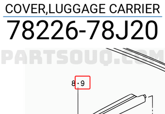 Suzuki 7822678J20 COVER,LUGGAGE CARRIER