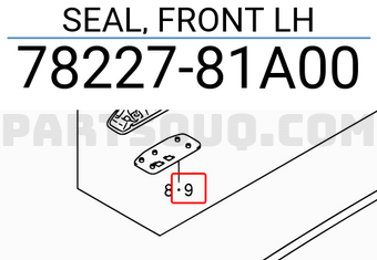 Suzuki 7822781A00 SEAL, FRONT LH