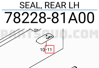 Suzuki 7822881A00 SEAL, REAR LH