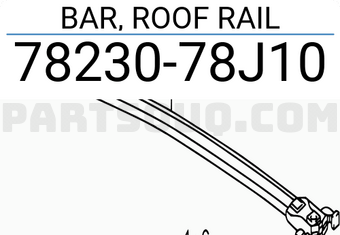 Suzuki 7823078J10 BAR, ROOF RAIL