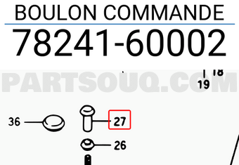 Suzuki 7824160002 BOULON COMMANDE
