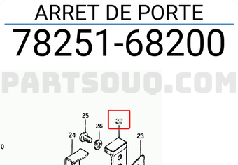Suzuki 7825168200 ARRET DE PORTE