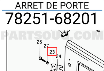 Suzuki 7825168201 ARRET DE PORTE