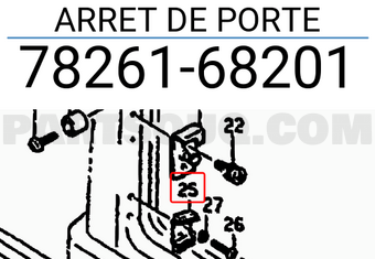 Suzuki 7826168201 ARRET DE PORTE