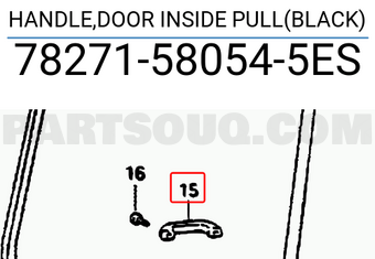 Suzuki 78271580545ES HANDLE,DOOR INSIDE PULL(BLACK)
