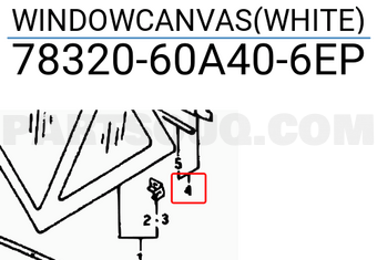 Suzuki 7832060A406EP WINDOWCANVAS(WHITE)