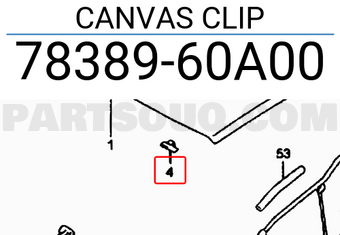 Suzuki 7838960A00 CANVAS CLIP
