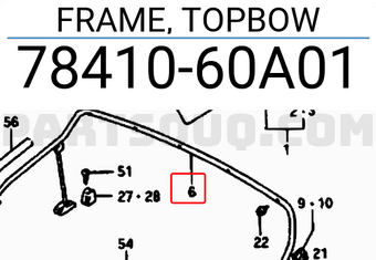 Suzuki 7841060A01 FRAME, TOPBOW