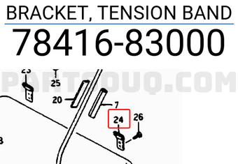 Suzuki 7841683000 BRACKET, TENSION BAND