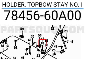 Suzuki 7845660A00 HOLDER, TOPBOW STAY NO.1