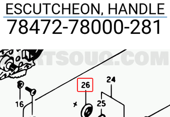 Suzuki 7847278000281 ESCUTCHEON, HANDLE