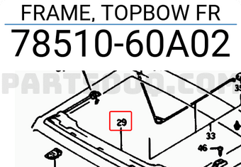 Suzuki 7851060A02 FRAME, TOPBOW FR