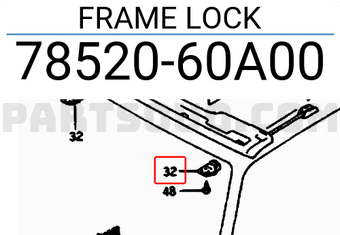 Suzuki 7852060A00 FRAME LOCK