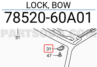 Suzuki 7852060A01 LOCK, BOW