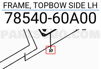 Suzuki 7854060A00 FRAME, TOPBOW SIDE LH