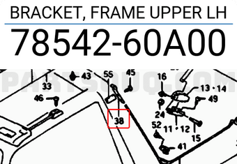 Suzuki 7854260A00 BRACKET, FRAME UPPER LH