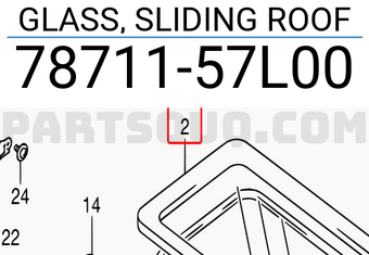 Suzuki 7871157L00 GLASS, SLIDING ROOF