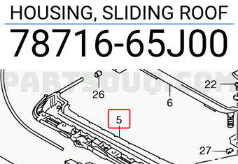 Suzuki 7871665J00 HOUSING, SLIDING ROOF
