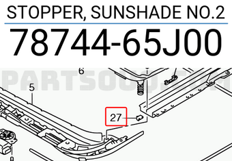 Suzuki 7874465J00 STOPPER, SUNSHADE NO.2