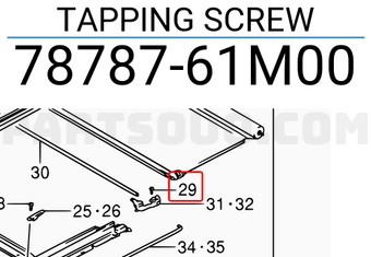 Suzuki 7878761M00 TAPPING SCREW