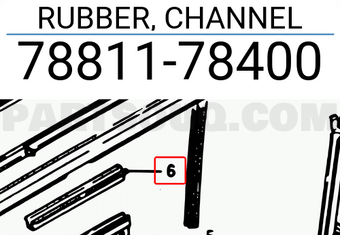 Suzuki 7881178400 RUBBER, CHANNEL