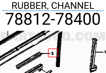 Suzuki 7881278400 RUBBER, CHANNEL